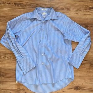Classic Blue Striped Dress Shirt